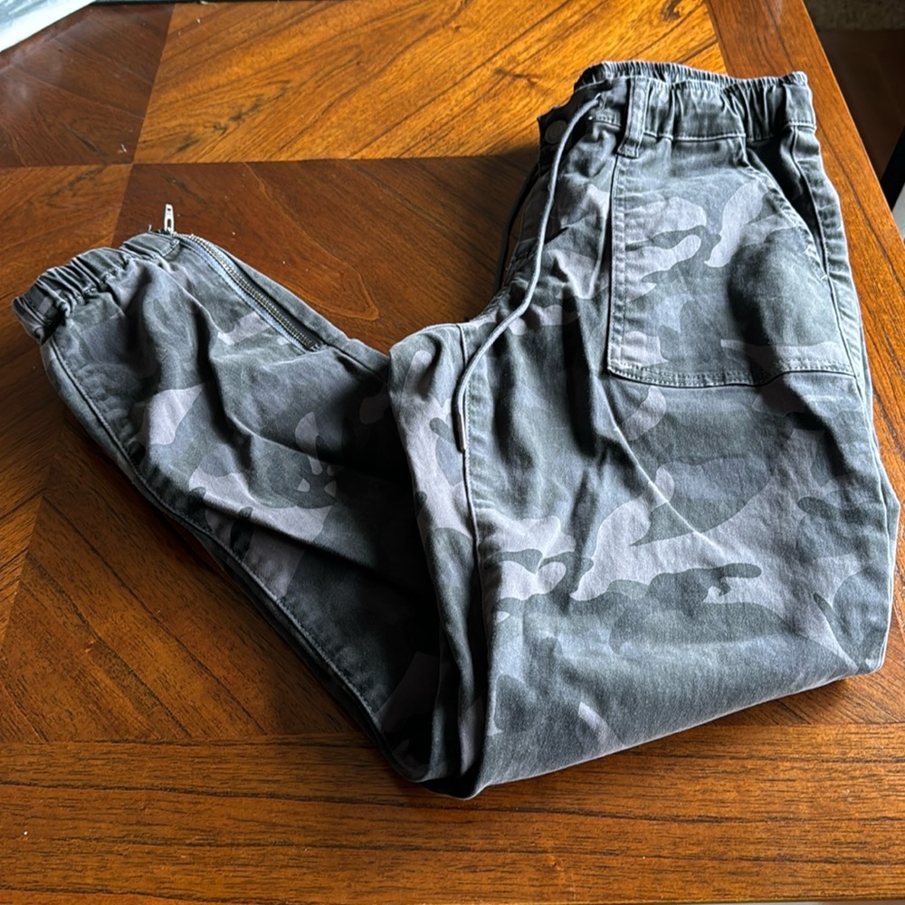 Grace & Lace brand suede camo joggers